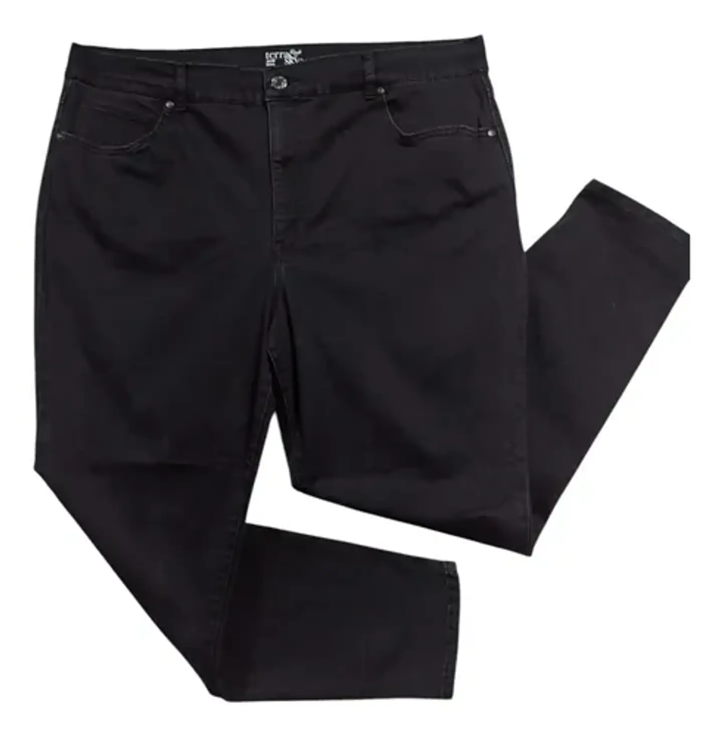 Jeans Negro Pitillo Tiro Alto Importado Tallas Grandes 54/56 4