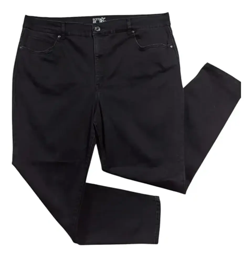 Jeans Negro Pitillo Tiro Alto Importado Tallas Grandes 54/56 4
