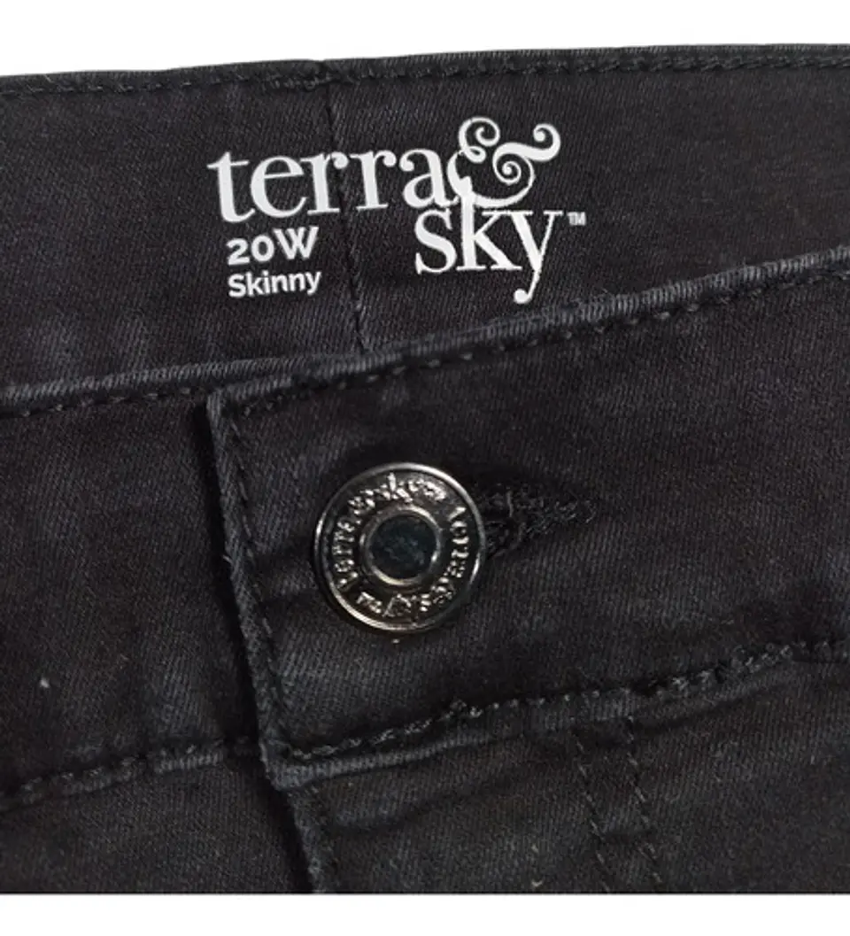 Jeans Negro Pitillo Tiro Alto Importado Tallas Grandes 54/56 6