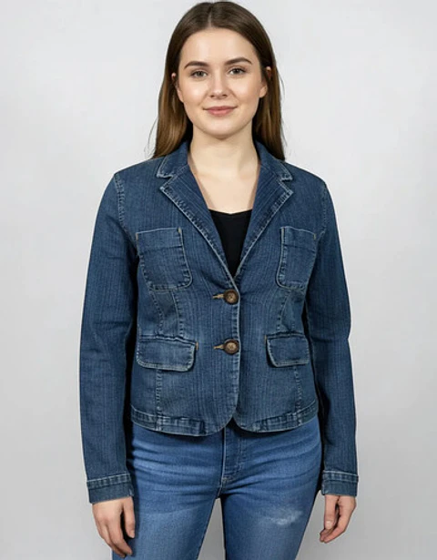Chaqueta de Mezclilla Tipo Blazer Marca Mossimo - Talla XL