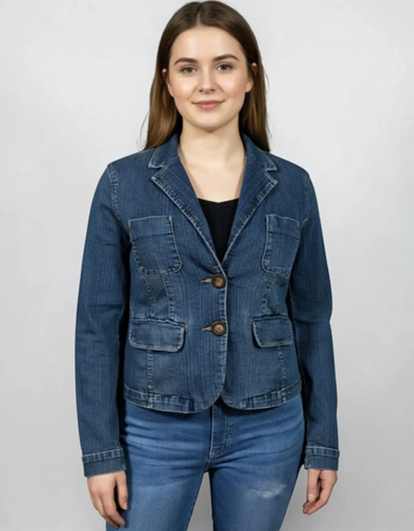 Chaqueta de Mezclilla Tipo Blazer Marca Mossimo - Talla XL 1