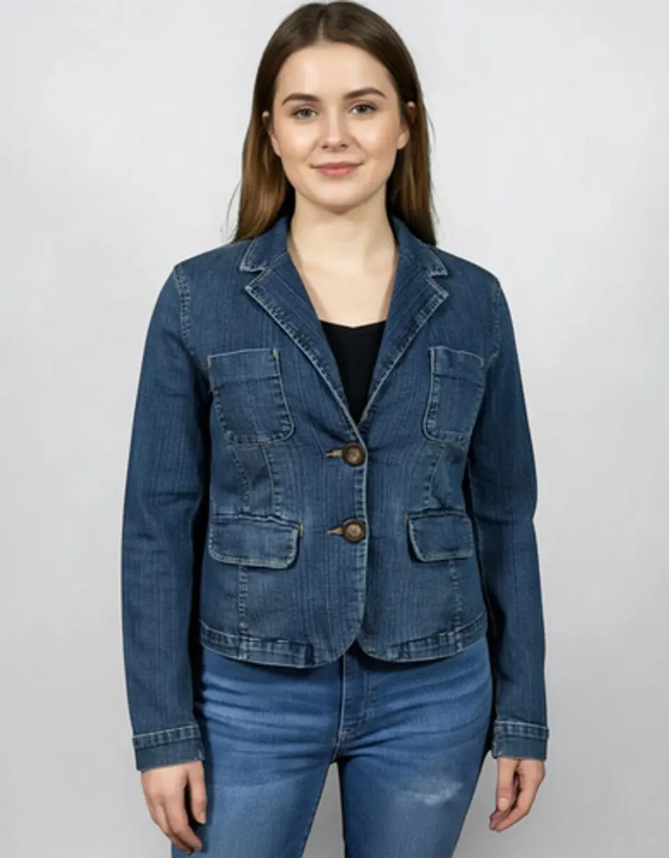 Chaqueta de Mezclilla Tipo Blazer Marca Mossimo - Talla XL 1