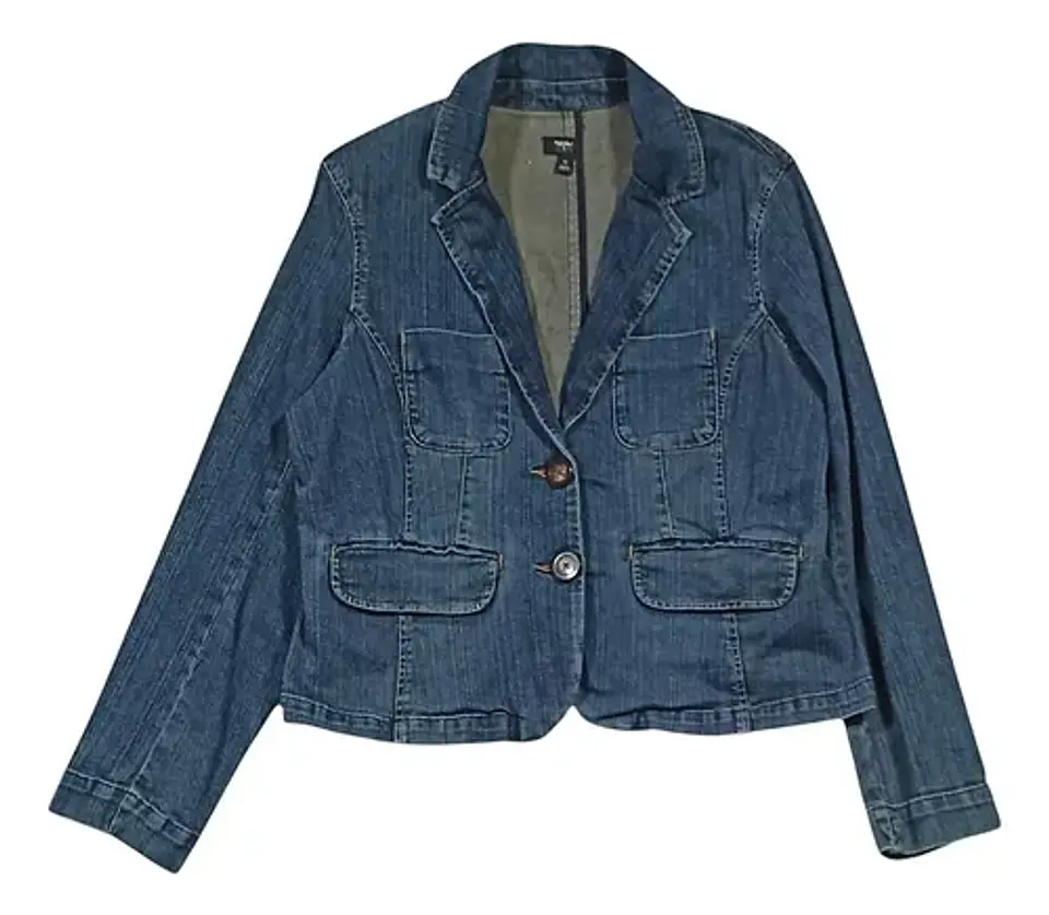 Chaqueta de Mezclilla Tipo Blazer Marca Mossimo - Talla XL 2