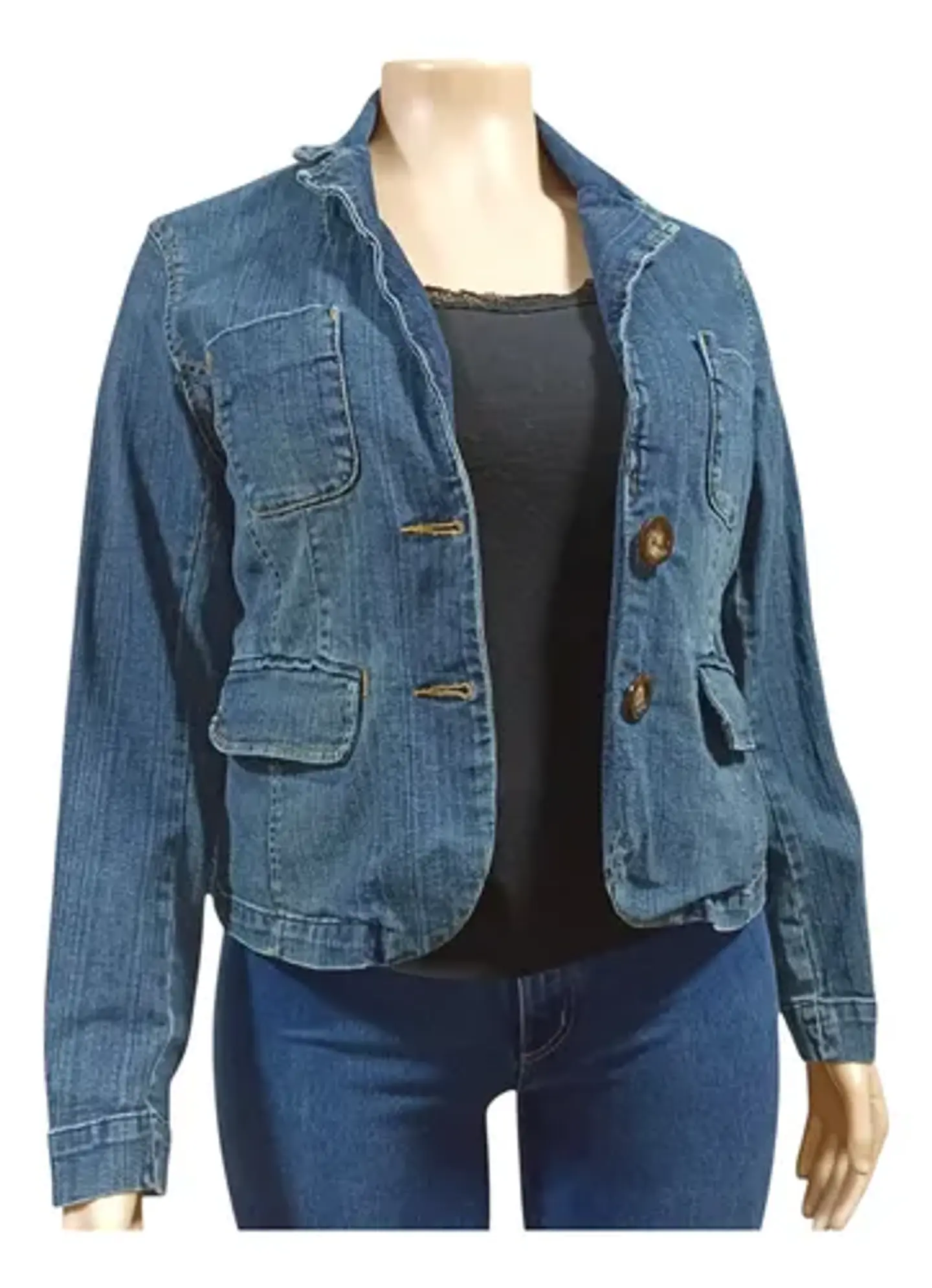 Chaqueta de Mezclilla Tipo Blazer Marca Mossimo - Talla XL 4