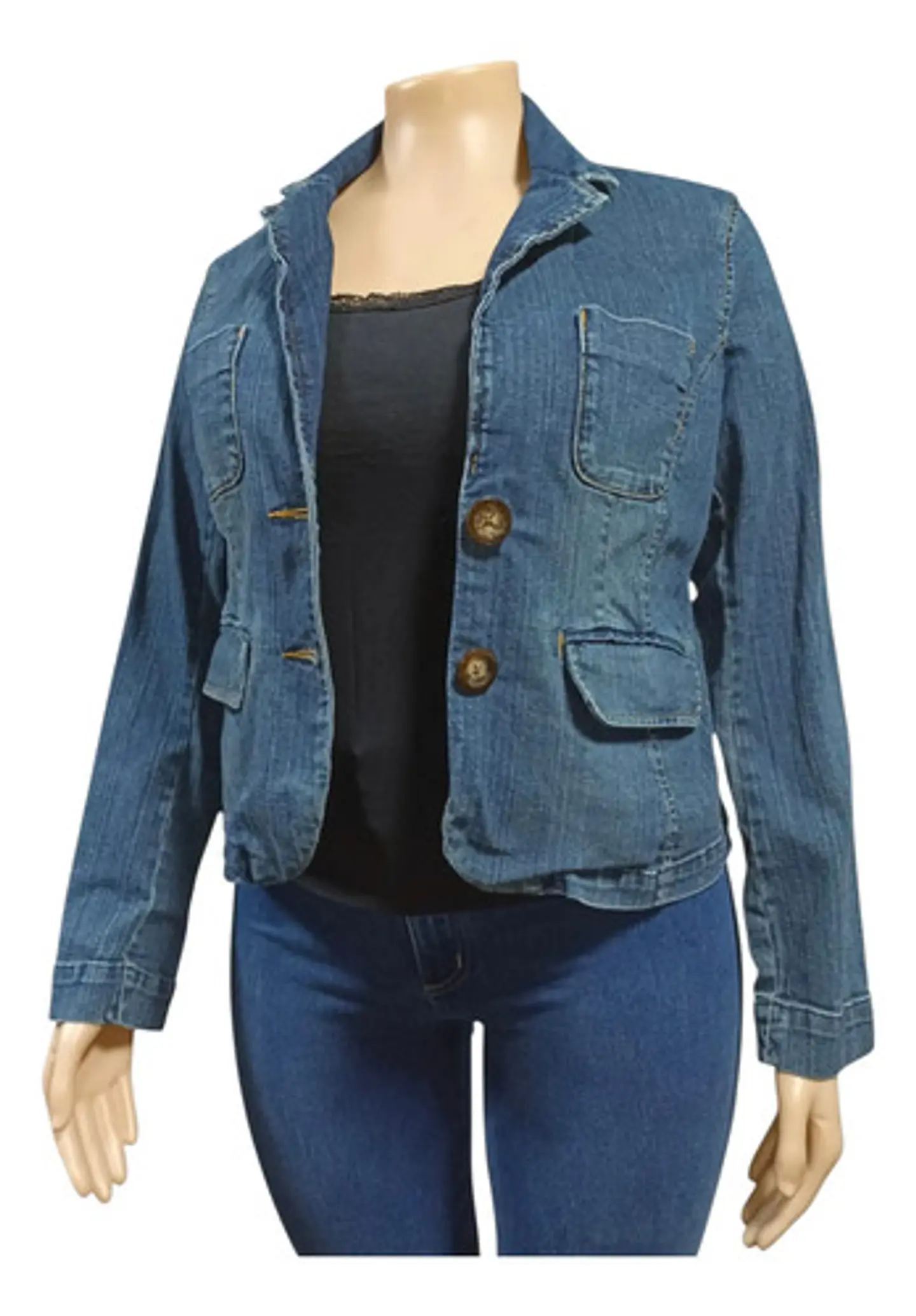 Chaqueta de Mezclilla Tipo Blazer Marca Mossimo - Talla XL 5