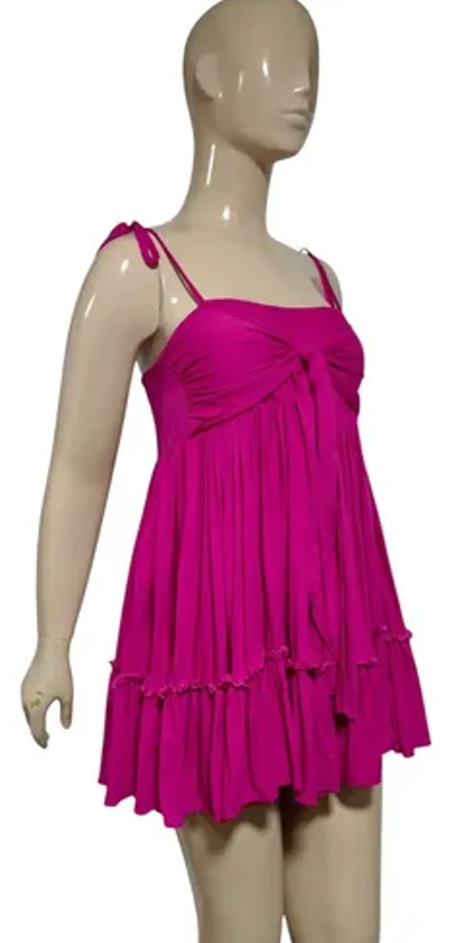Vestido Corto Fluido Fucsia Forever 21 - Talla M 3