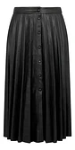 Falda Midi Plisada Orsay De Eco Cuero Negra Talla S - Miniatura 2
