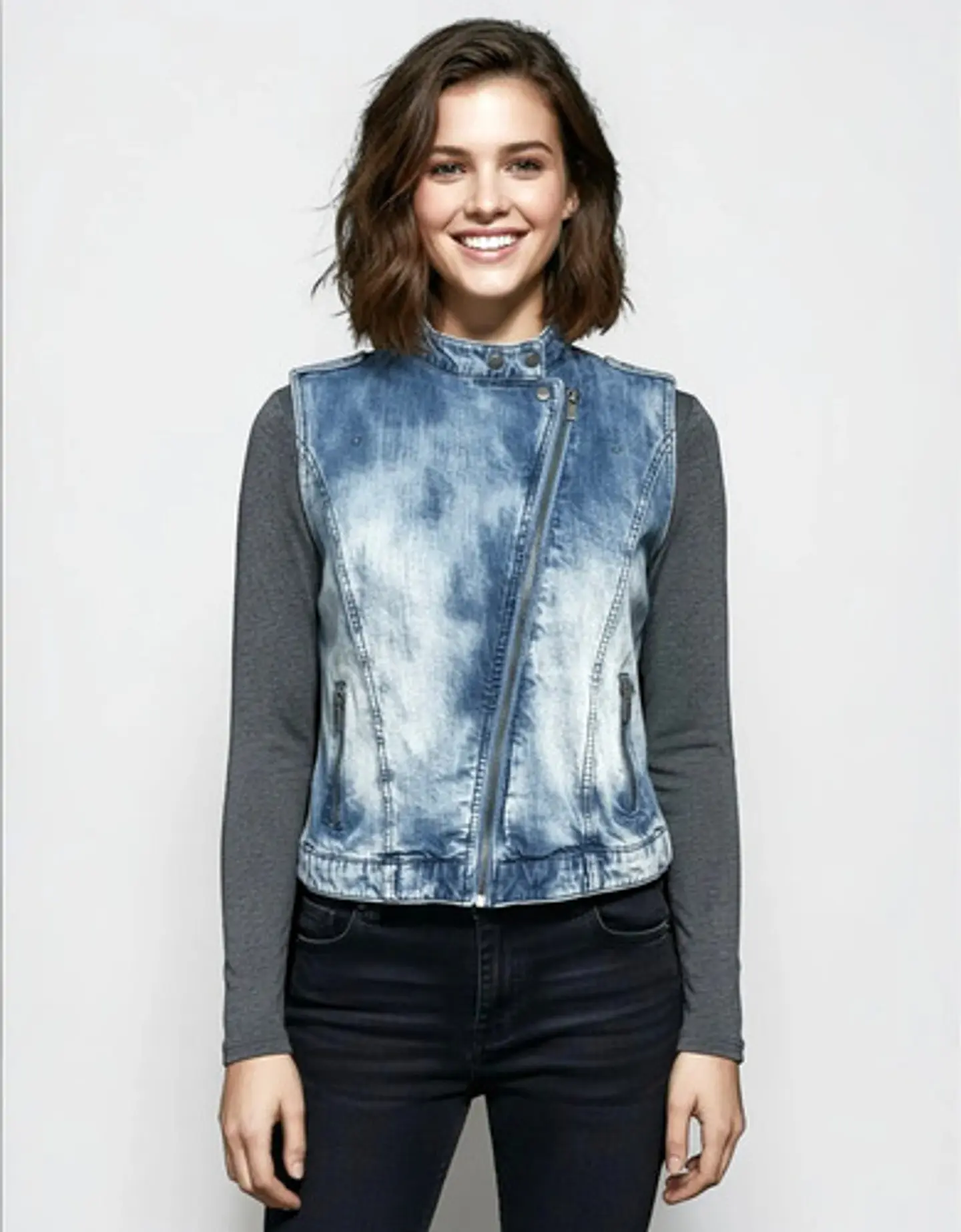 Chaqueta De Mezclilla Sin Mangas Forever 21 - Talla M 1