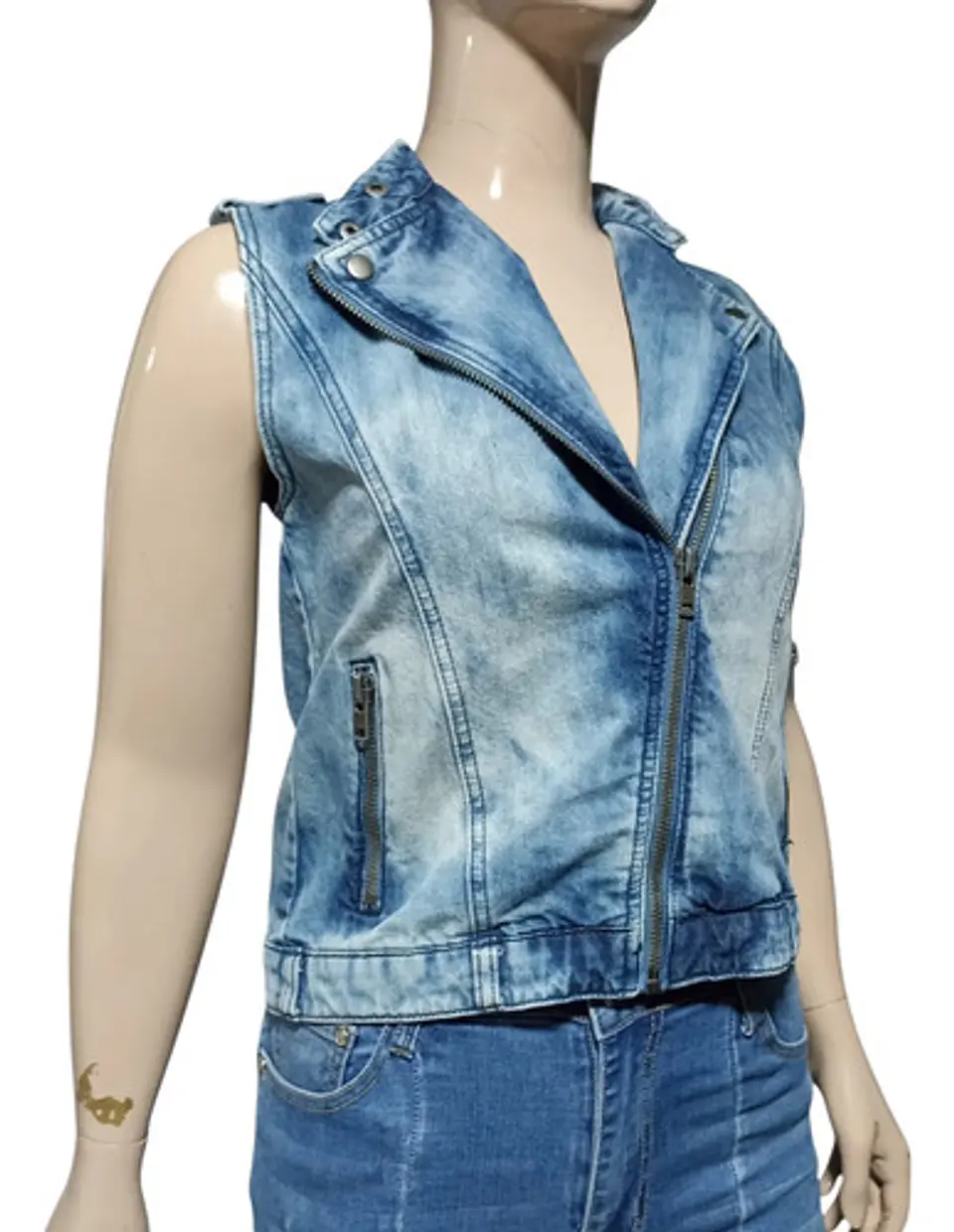 Chaqueta De Mezclilla Sin Mangas Forever 21 - Talla M 3