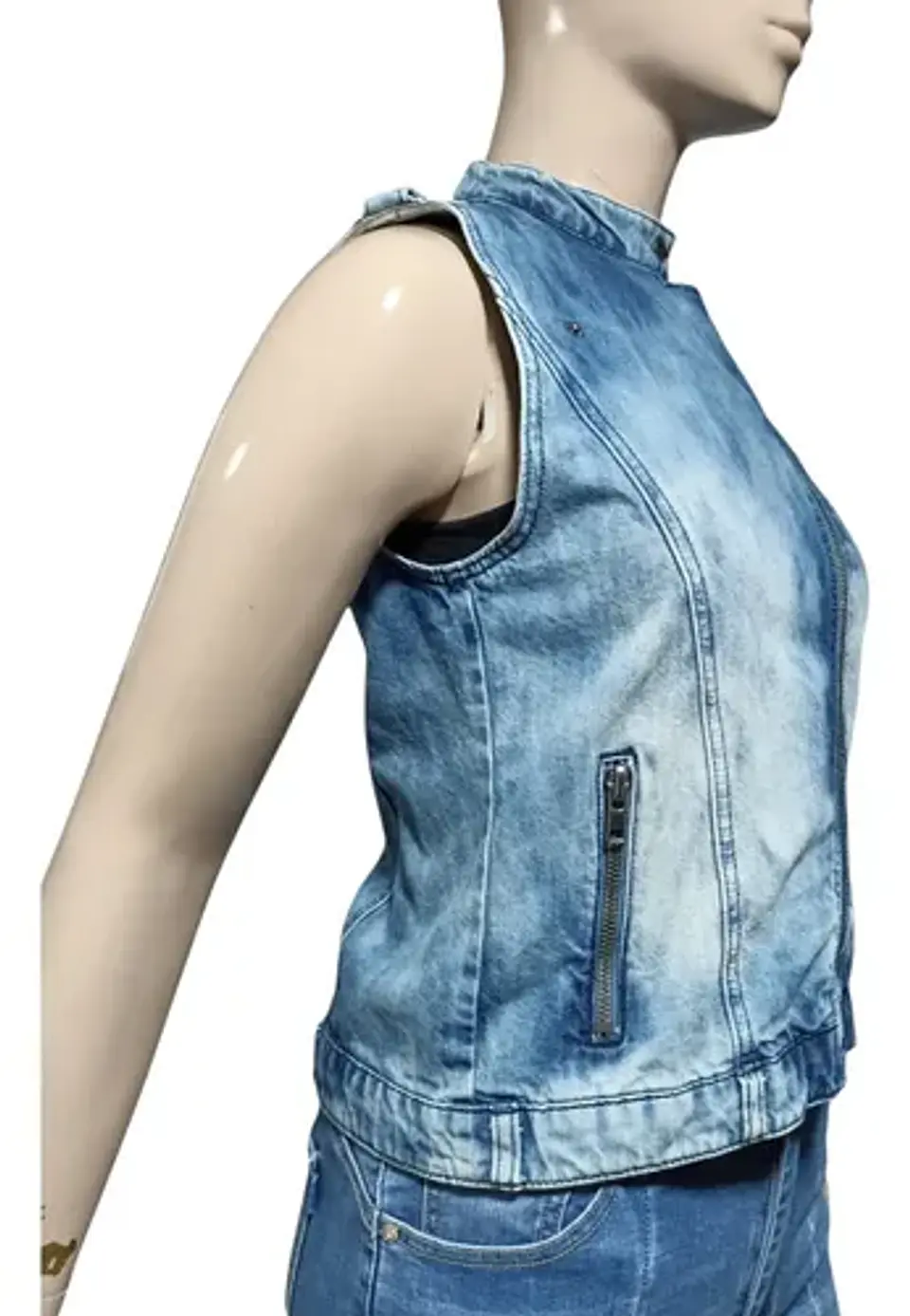 Chaqueta De Mezclilla Sin Mangas Forever 21 - Talla M 4