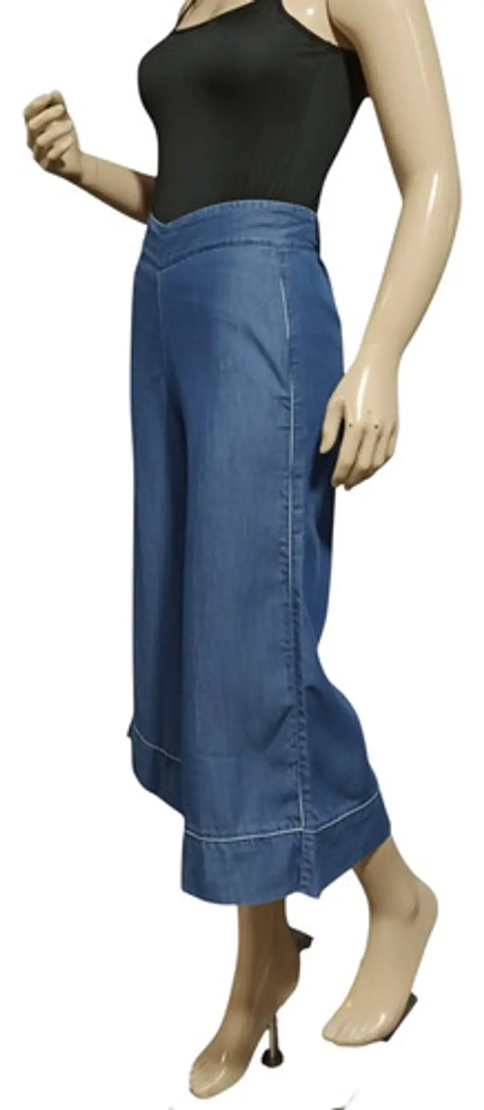 Pantalón Culotte Tencel De Tiro Alto Para Mujer Talla 40 - M 4