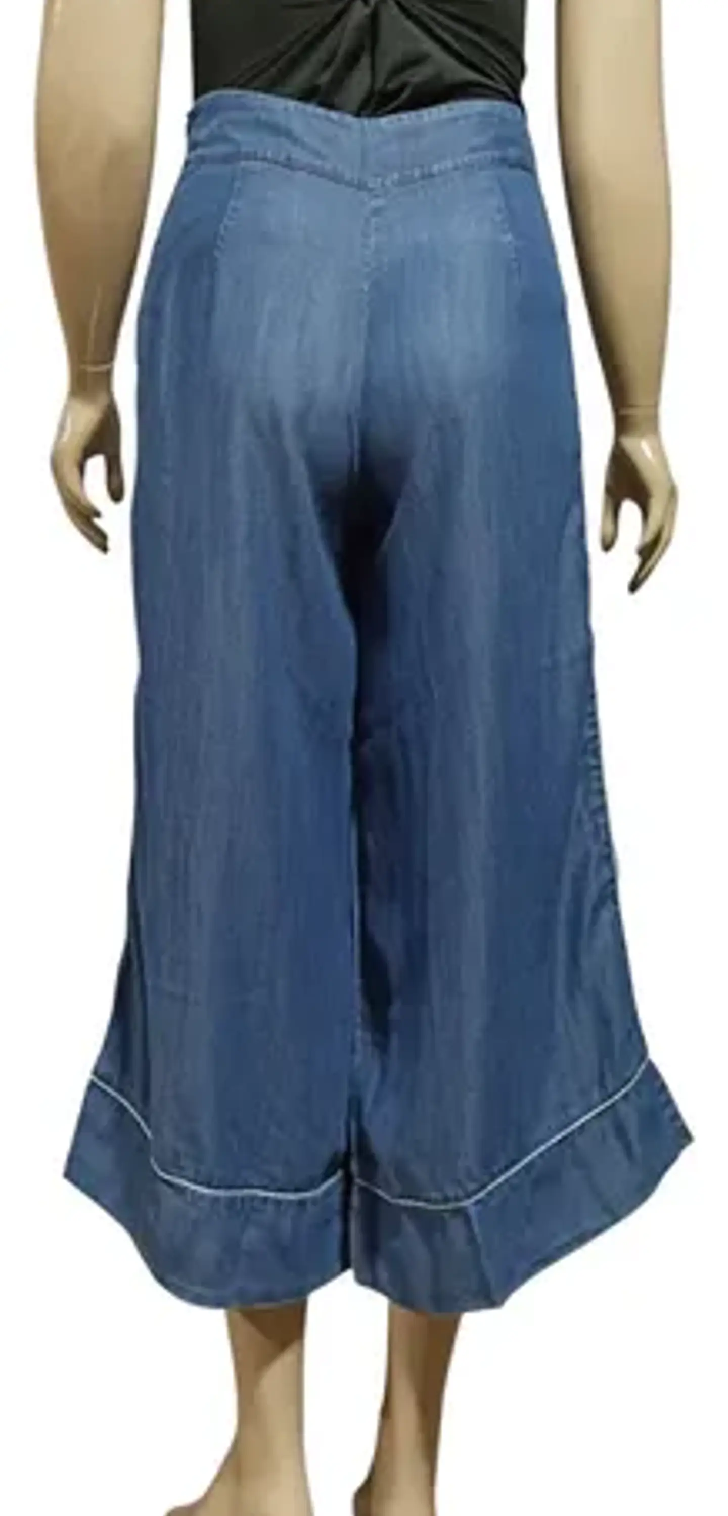 Pantalón Culotte Tencel De Tiro Alto Para Mujer Talla 40 - M 6