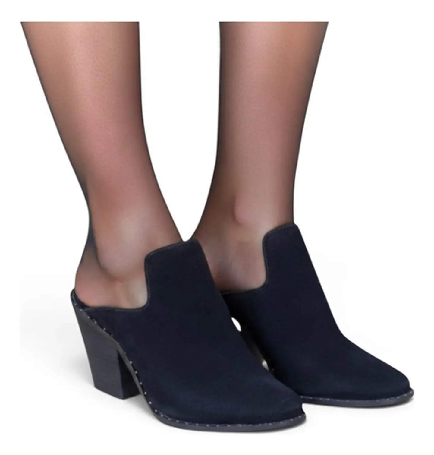 Zapato Mule Importado Chinese Laundry Gamuza Negro Talla 38 1