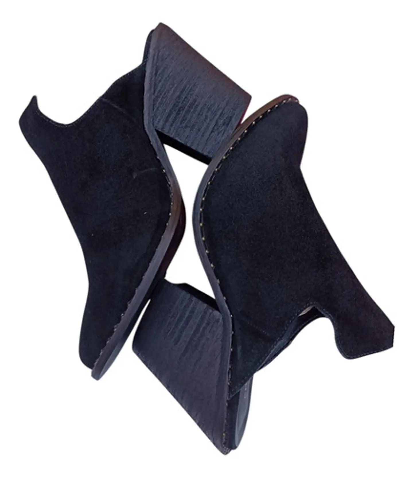 Zapato Mule Importado Chinese Laundry Gamuza Negro Talla 38 3