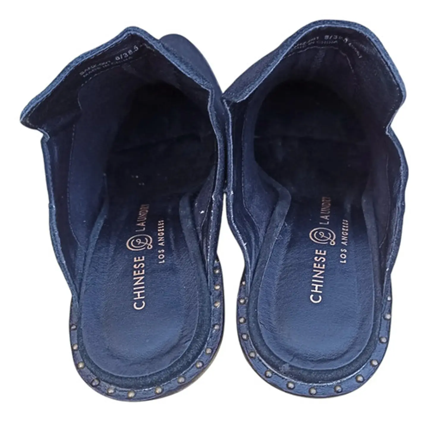 Zapato Mule Importado Chinese Laundry Gamuza Negro Talla 38 7