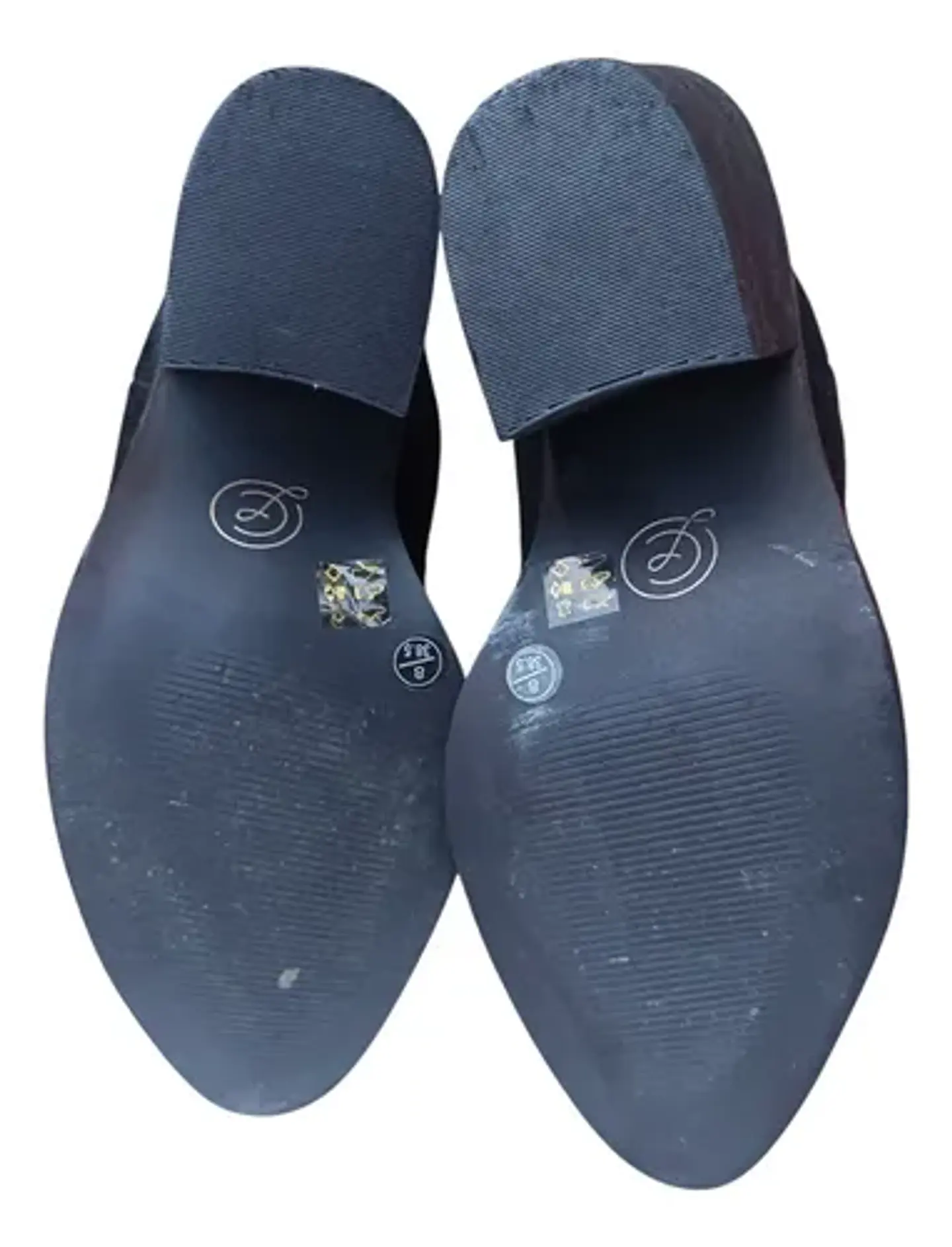 Zapato Mule Importado Chinese Laundry Gamuza Negro Talla 38 9
