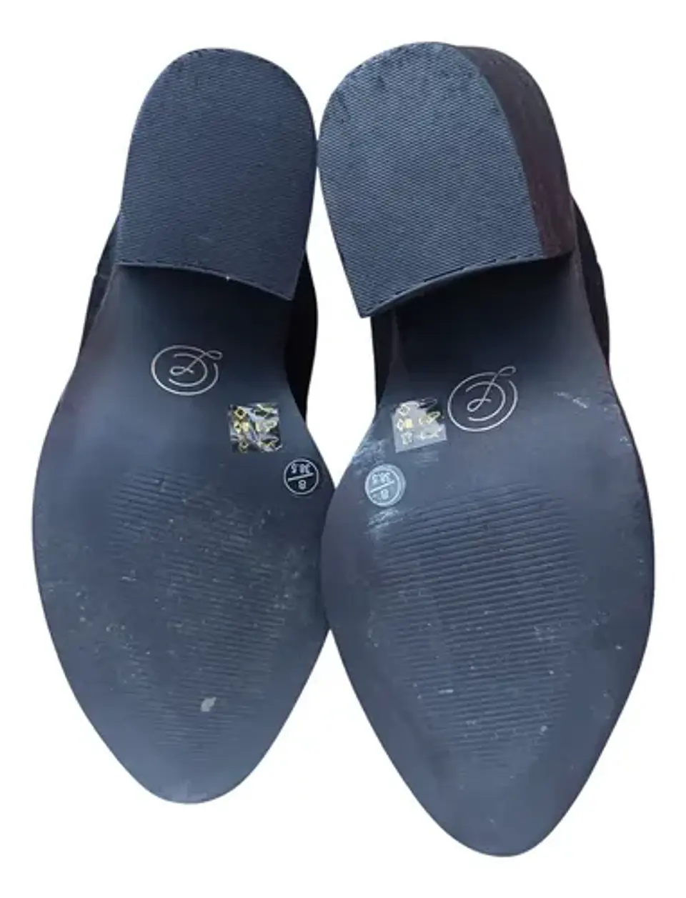 Zapato Mule Importado Chinese Laundry Gamuza Negro Talla 38 9