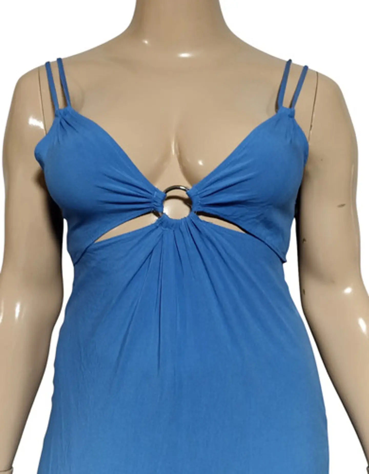 Vestido Solero Midi Con Aberturas Y Argolla Central Talla Xl 4
