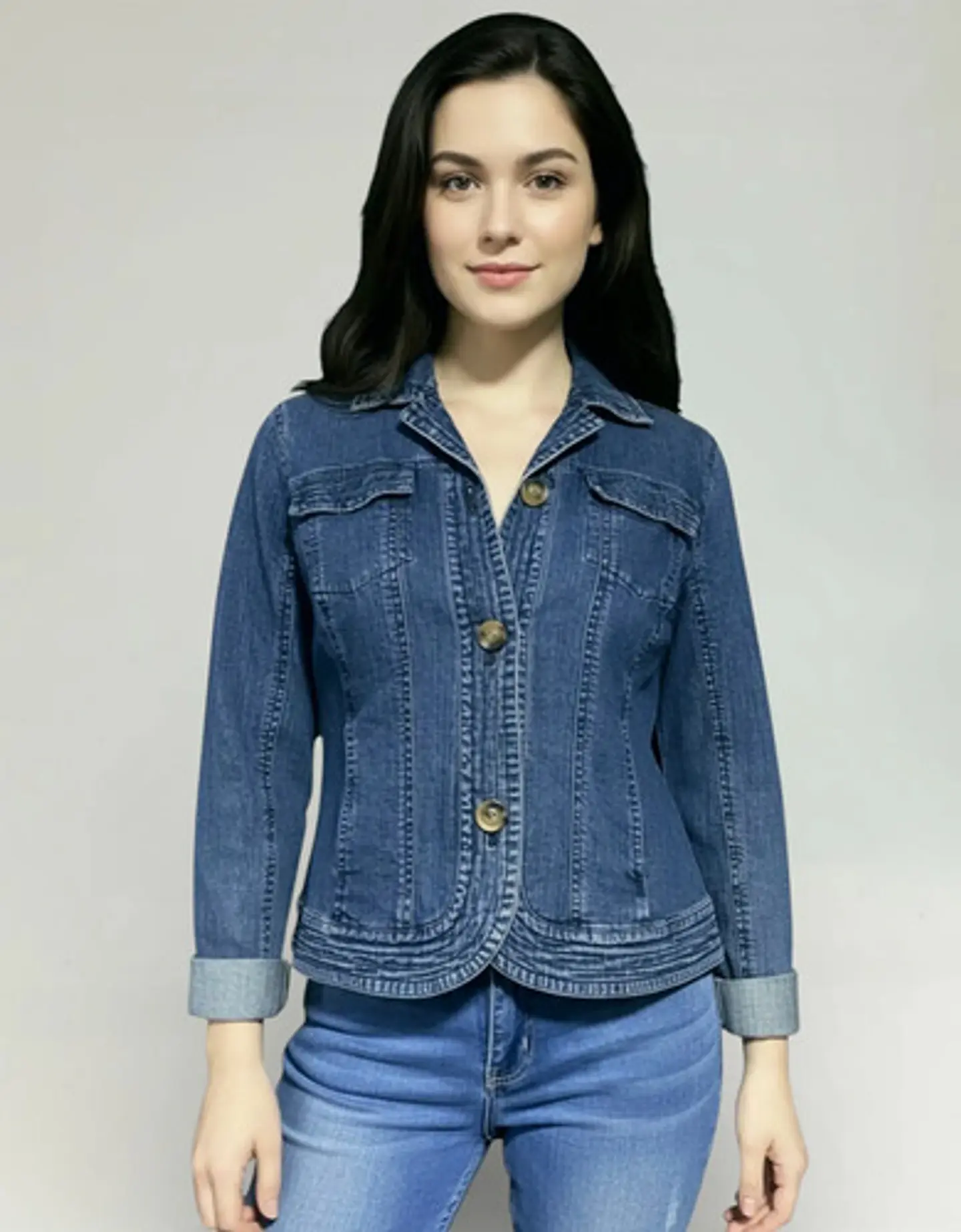 Chaqueta De Mezclilla Coldwater Creek Para Mujer Talla M - L 1
