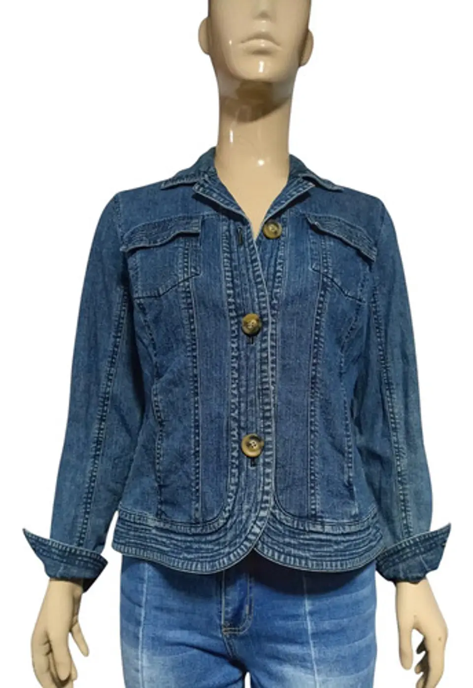 Chaqueta De Mezclilla Coldwater Creek Para Mujer Talla M - L 2