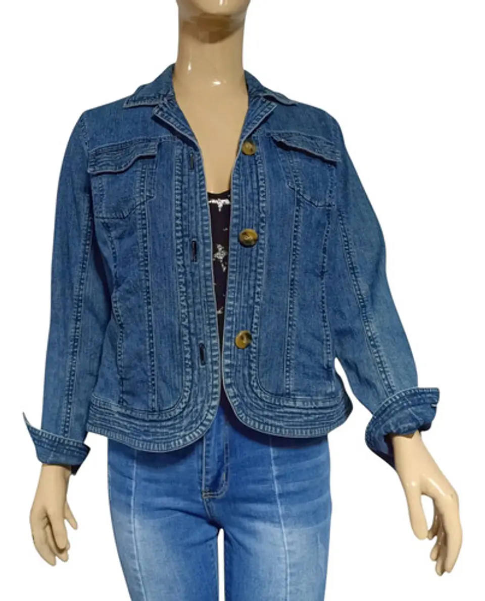 Chaqueta De Mezclilla Coldwater Creek Para Mujer Talla M - L 3