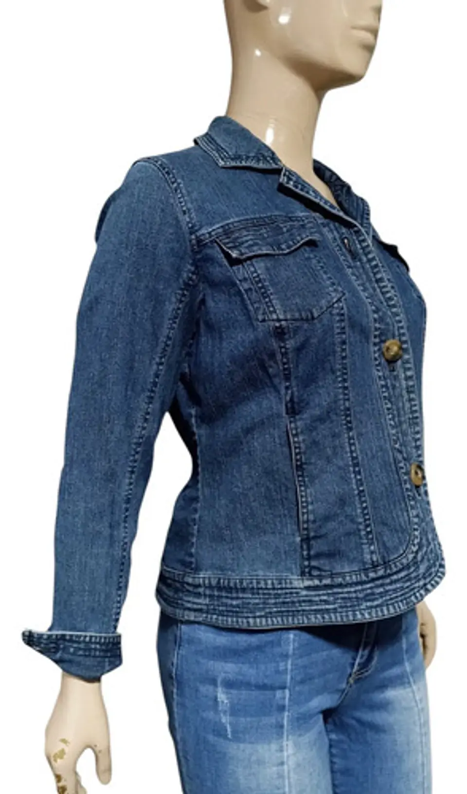 Chaqueta De Mezclilla Coldwater Creek Para Mujer Talla M - L 4