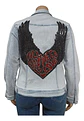 Chaqueta De Mezclilla Con Alas Y Corazon De Lentejuelas Xl - Miniatura 4