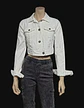 Chaqueta Mezclilla Blanca Cropped Importada Theory Talla S - Miniatura 2