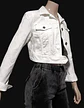 Chaqueta Mezclilla Blanca Cropped Importada Theory Talla S - Miniatura 4