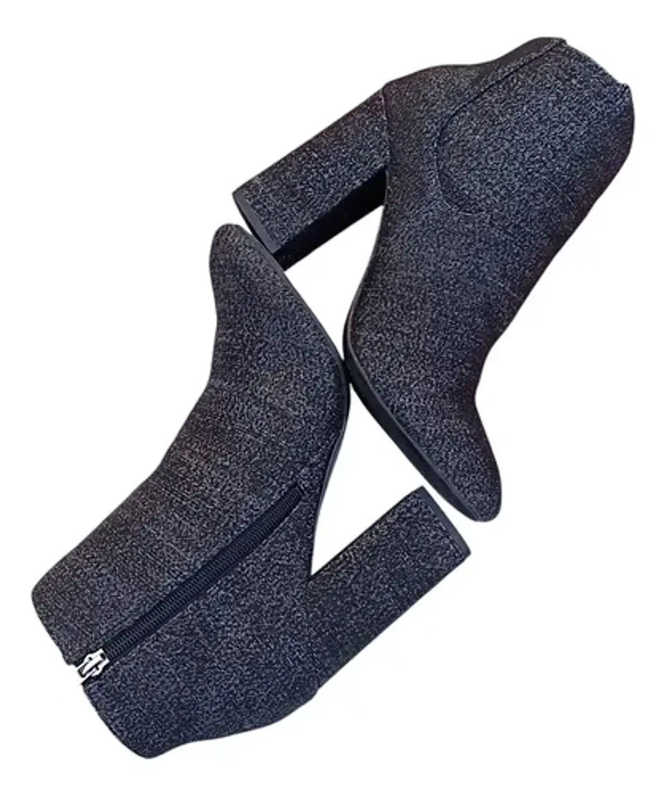 Botines Marc Fisher De Textil Brillante Taco Alto - Talla 40 4