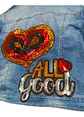 Chaqueta Mezclilla Con Parche Lentejuelas Talla Grande 2xl - Miniatura 6