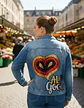 Chaqueta Mezclilla Con Parche Lentejuelas Talla Grande 2xl - Miniatura 9