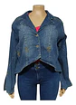 Chaqueta de Mezclilla Tipo Blazer Para Mujer Talla Grande 3XL - Miniatura 2