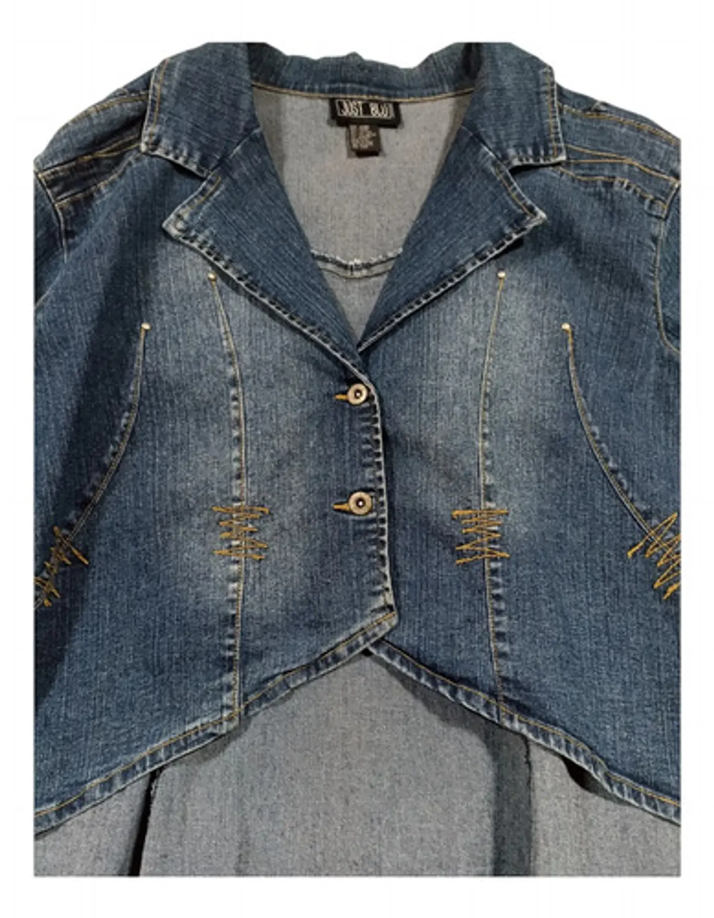 Chaqueta de Mezclilla Tipo Blazer Para Mujer Talla Grande 3XL 6