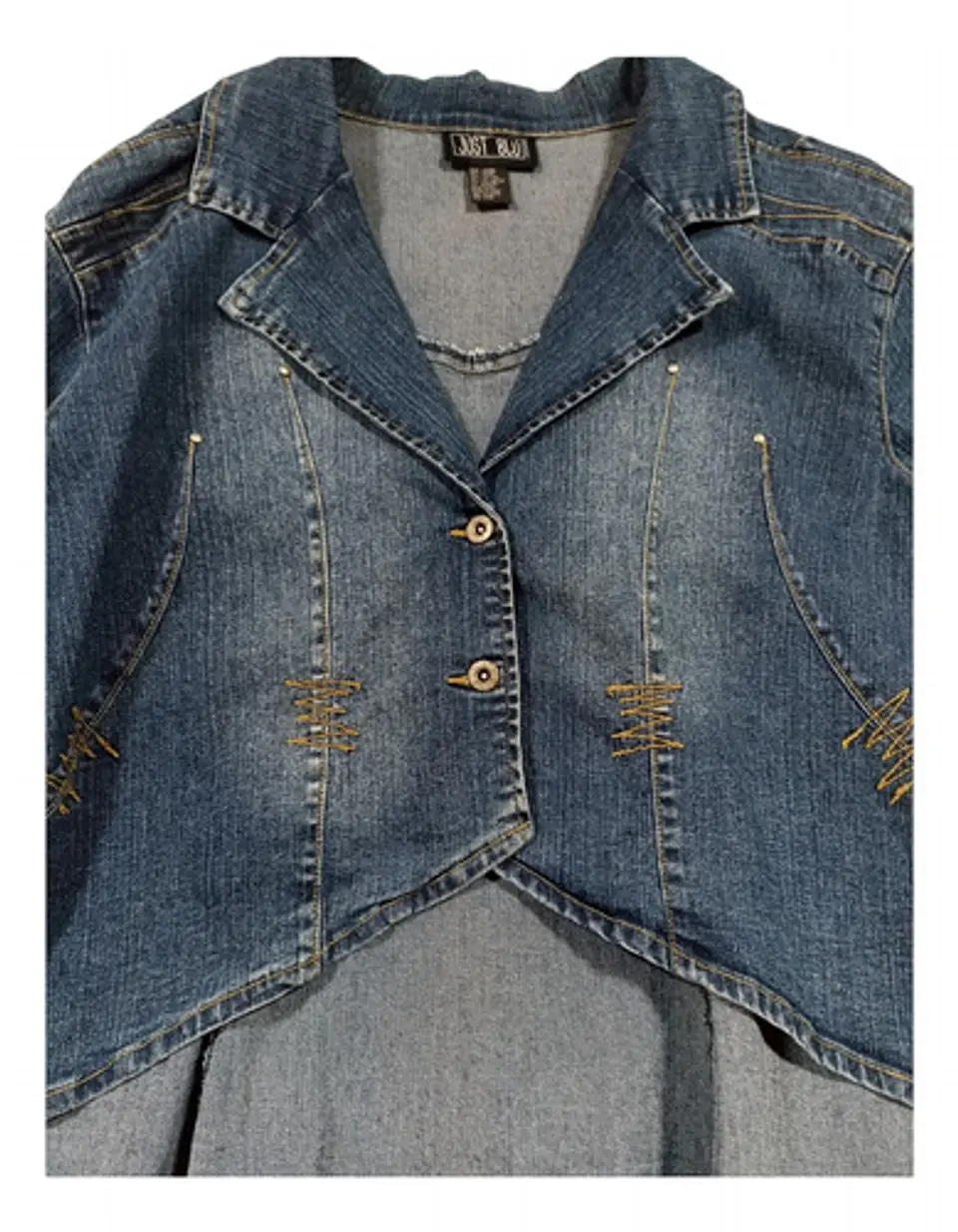 Chaqueta de Mezclilla Tipo Blazer Para Mujer Talla Grande 3XL 6