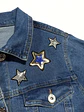 Chaqueta Mezclilla Alas Y Ojo Turco De Lentejuelas Xl - 2xl - Miniatura 10