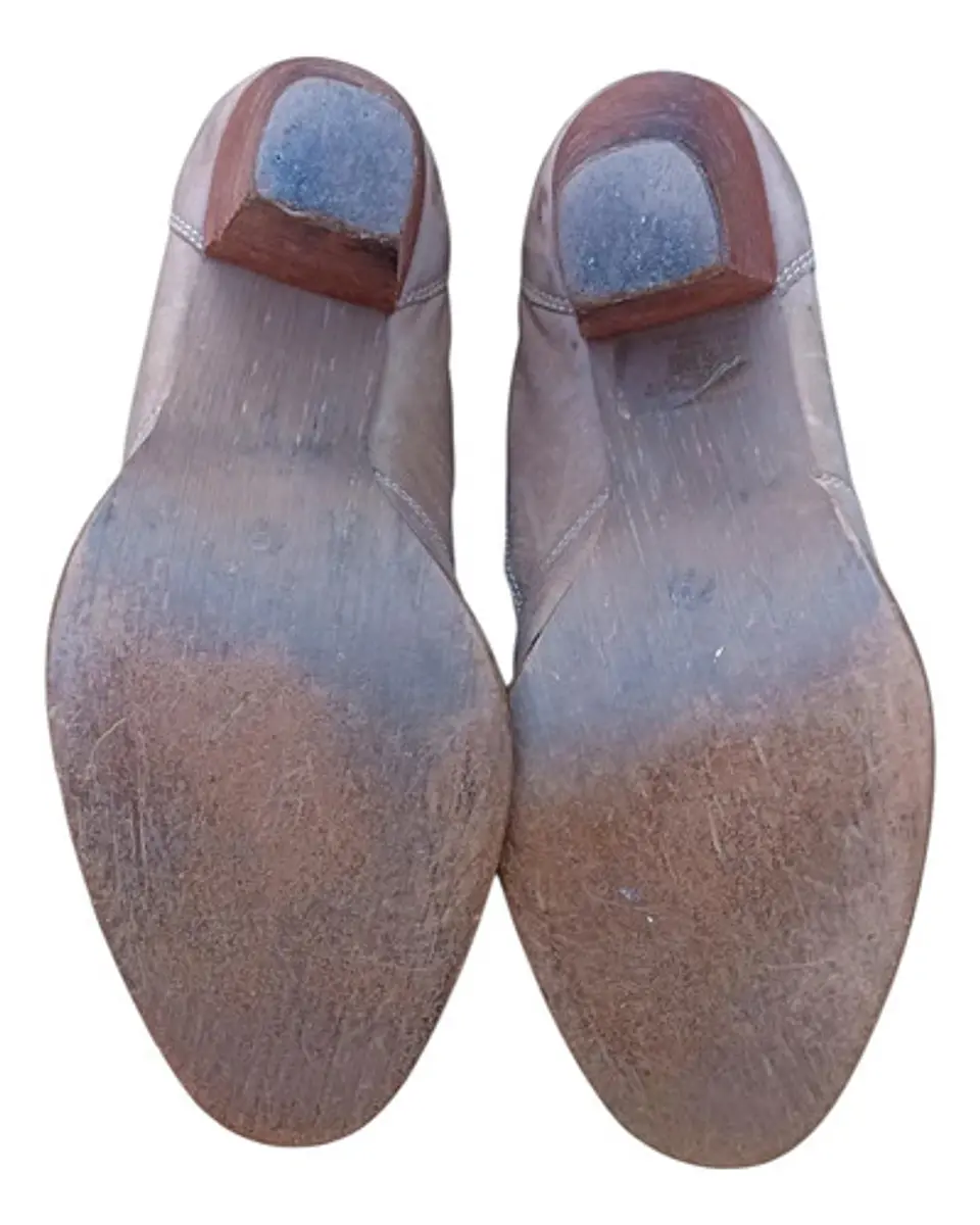 Botín Esprit De Cuero Calado Y Taco De Madera - Talla 40 7