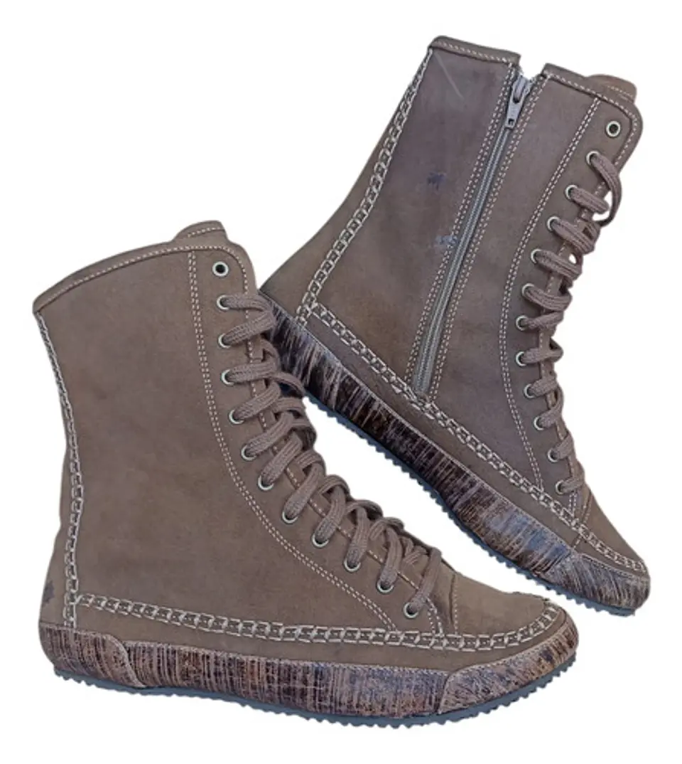 Botín Plano Tipo Zapatilla Ruff Hewn Cuero -  Talla 38.5 2