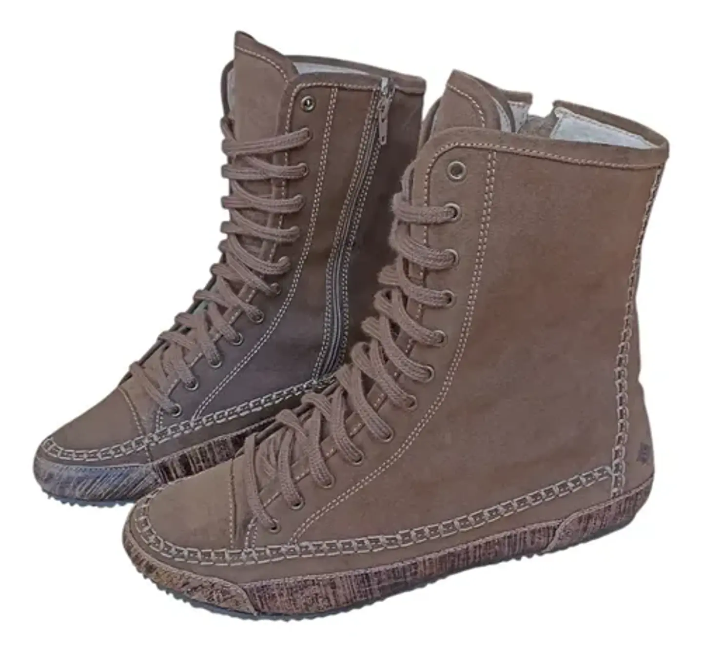 Botín Plano Tipo Zapatilla Ruff Hewn Cuero -  Talla 38.5 4