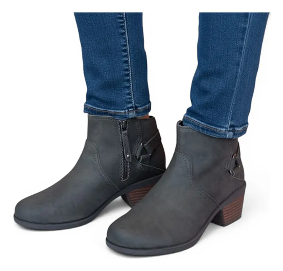 Botín 100% Cuero Verde Musgo Marca Teva - Talla 38 1