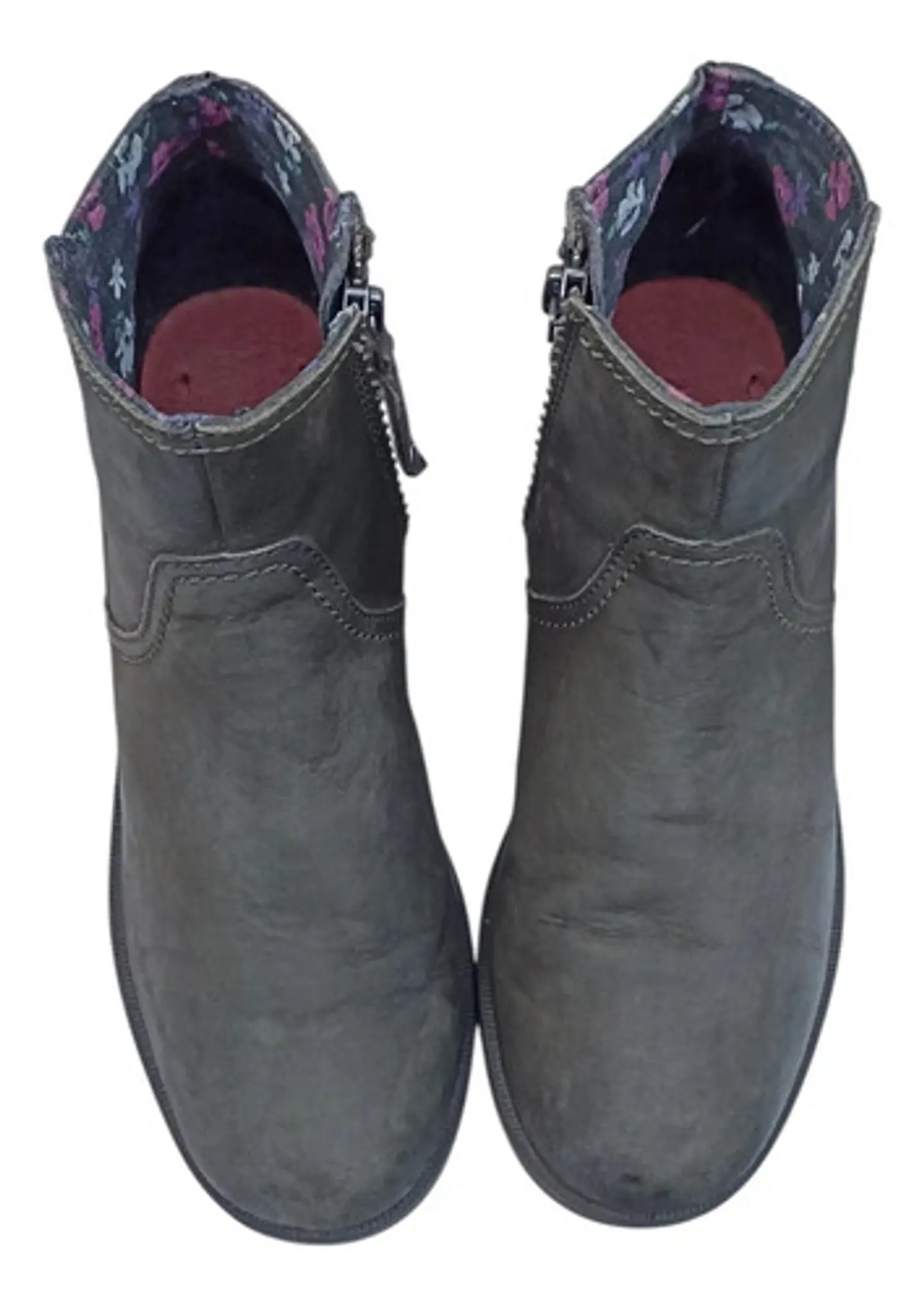 Botín 100% Cuero Verde Musgo Marca Teva - Talla 38 3
