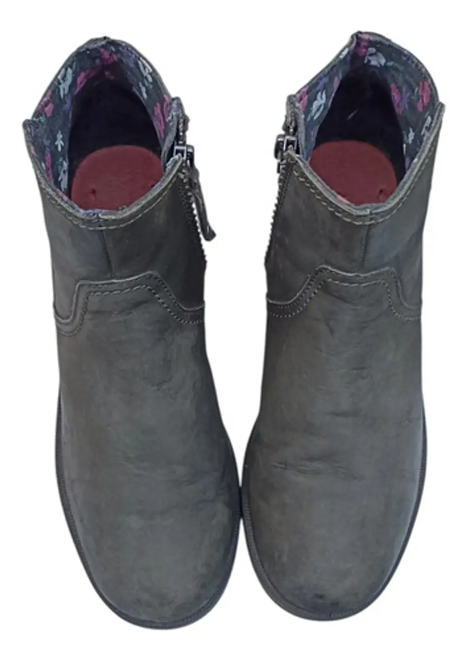 Botín 100% Cuero Verde Musgo Marca Teva - Talla 38 3