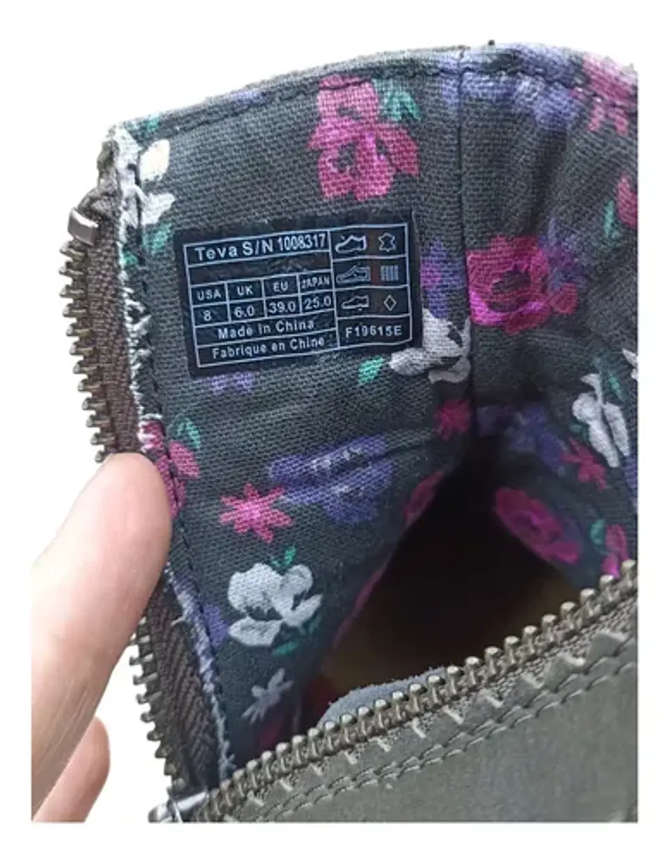 Botín 100% Cuero Verde Musgo Marca Teva - Talla 38 7