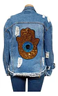 Chaqueta Mezclilla Unisex Roturas Y Mano De Hasma Lentejuela - Miniatura 5