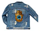 Chaqueta Mezclilla Unisex Roturas Y Mano De Hasma Lentejuela - Miniatura 7