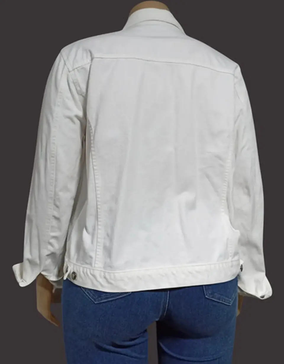 Chaqueta De Mezclilla Blanca Crossroads Talla Xl - 2xl 5