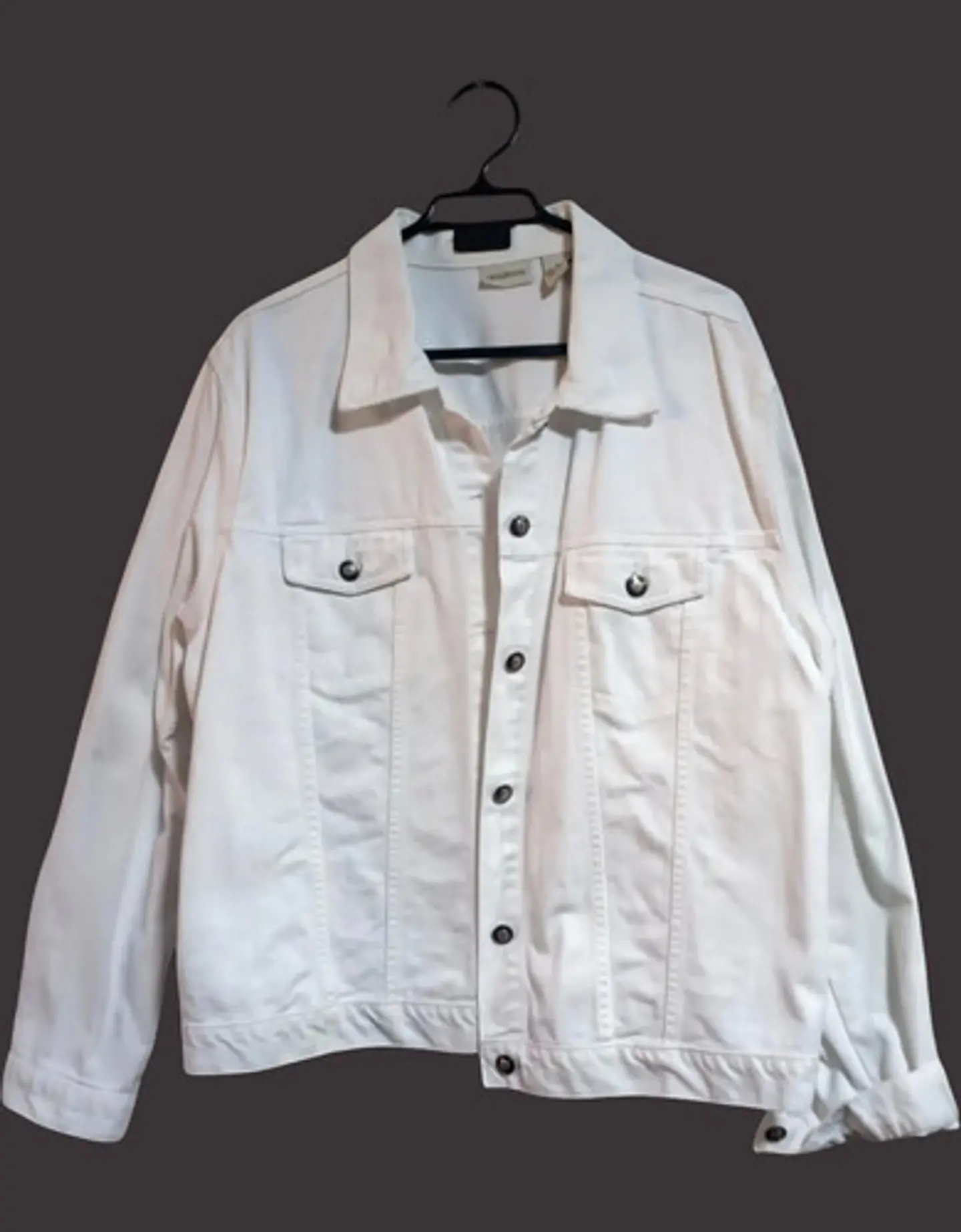 Chaqueta De Mezclilla Blanca Crossroads Talla Xl - 2xl 6