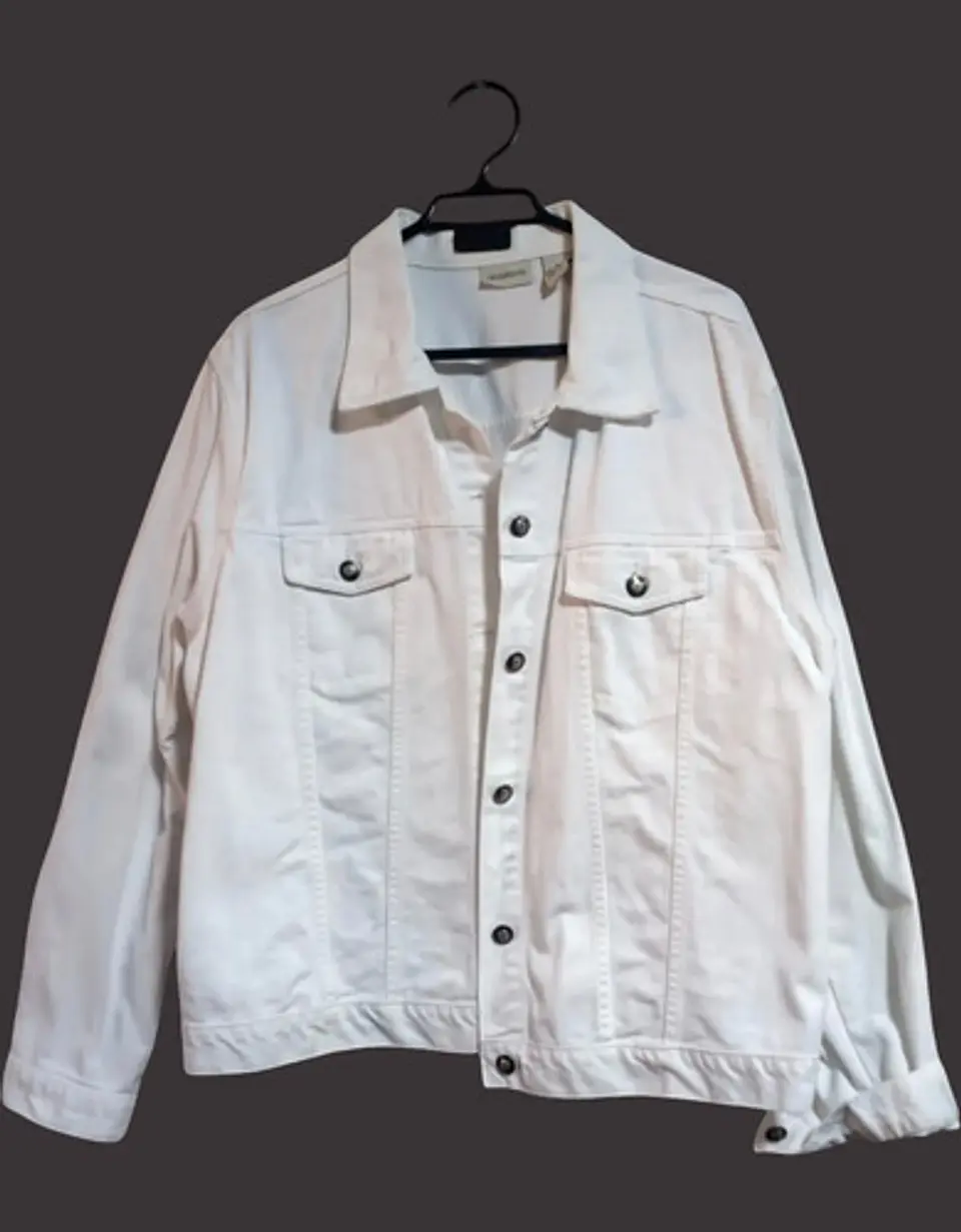 Chaqueta De Mezclilla Blanca Crossroads Talla Xl - 2xl 6