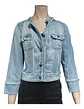 Chaqueta De Mezclilla Mango Corta Desflecada Mujer Talla S - Miniatura 2