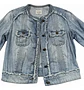 Chaqueta De Mezclilla Mango Corta Desflecada Mujer Talla S - Miniatura 6